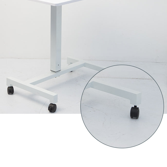 Bureau de style moderne Bureau rectangulaire Tableau mobile noir / brun / blanc avec roues