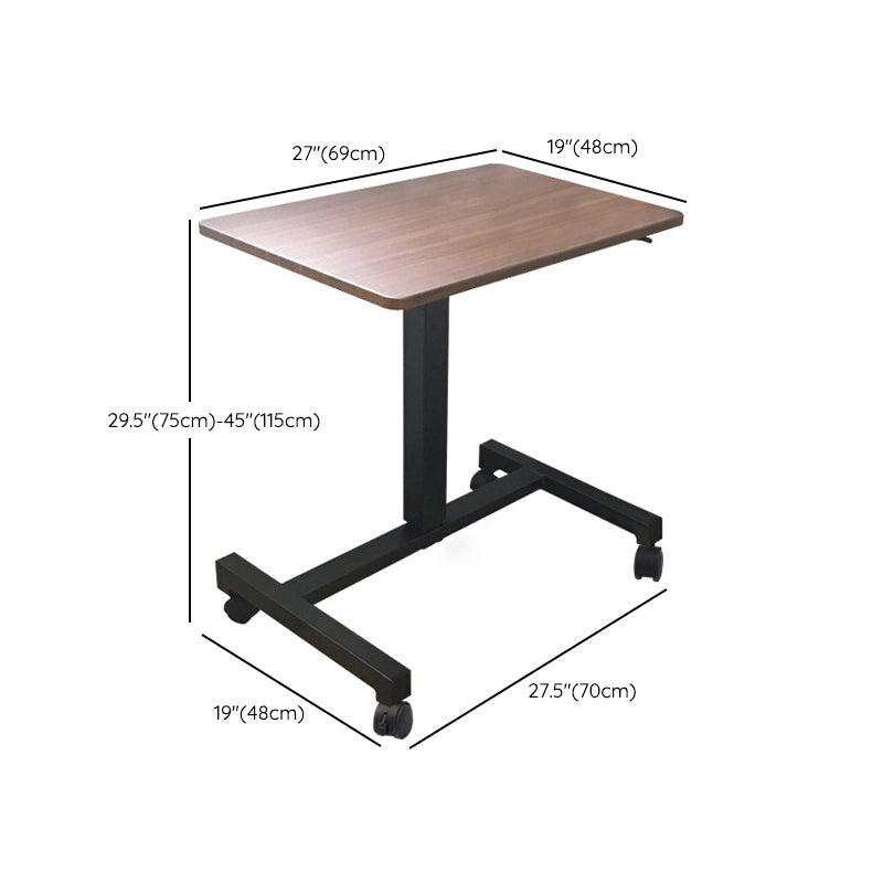 Bureau de style moderne Bureau rectangulaire Tableau mobile noir / brun / blanc avec roues