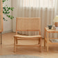 Solid Wood Armless Chair Woven Back Lounge Chair for Living Room Clearhalo 'Accent Chairs' 'accent_chairs' 'Chairs & Seating' 'furn' 'furn_accent_chairs' 'Furniture' 'Living Room Furniture' 7361174