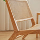 Solid Wood Armless Chair Woven Back Lounge Chair for Living Room Clearhalo 'Accent Chairs' 'accent_chairs' 'Chairs & Seating' 'furn' 'furn_accent_chairs' 'Furniture' 'Living Room Furniture' 7361181