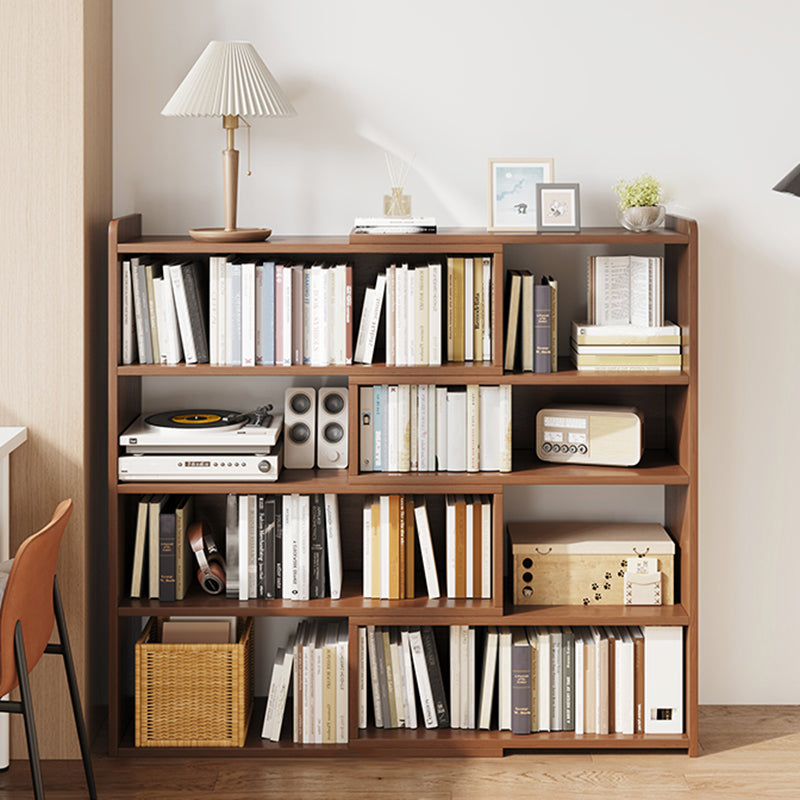 Engineered Wood Modern Bookcase Standard Open Back Bookshelf