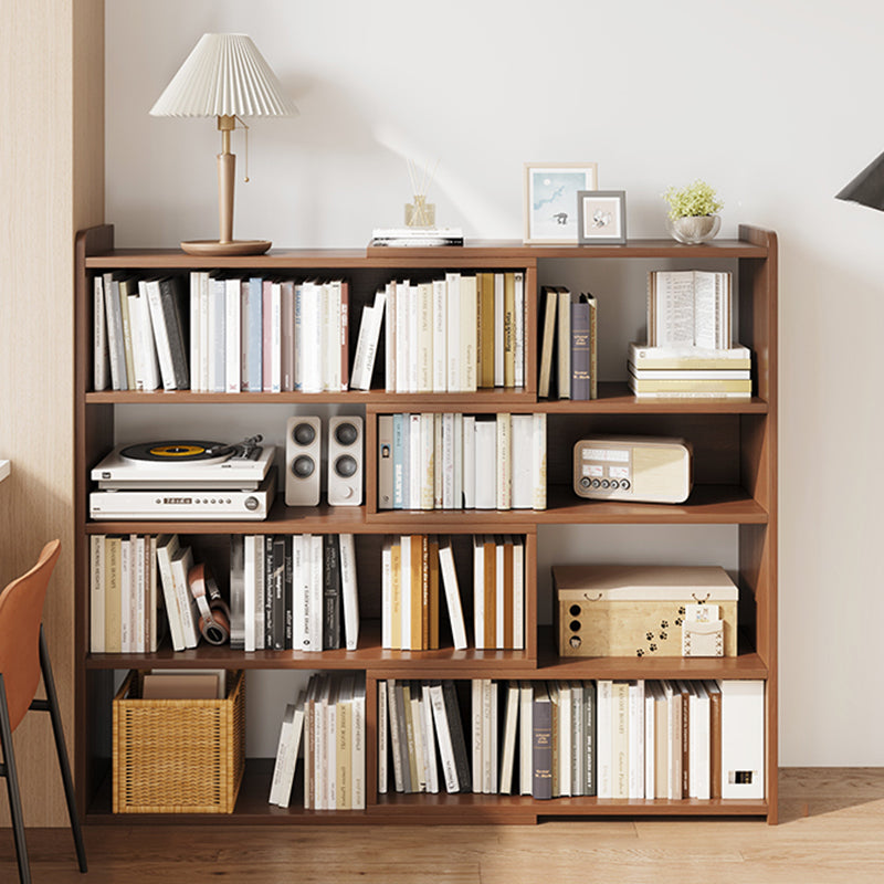 Engineered Wood Modern Bookcase Standard Open Back Bookshelf
