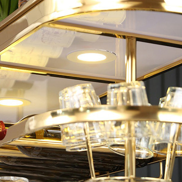 Roestvrijstalen wijnrek moderne eenvoudige hangende wijnrekhouder in goud