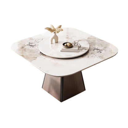 Set da pranzo moderno in pietra bianca 1/5/7 pezzi tavolo da pranzo con sedie imbottite