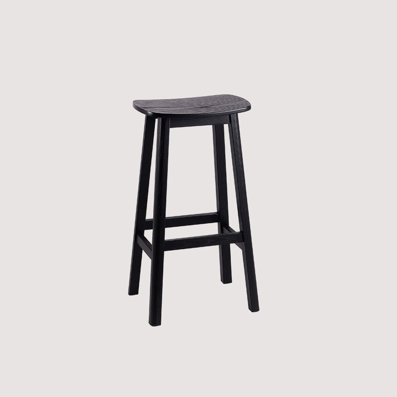 ソリッドウッドバースツールコンテンポラリースタイルのサドルシートアームレススツール