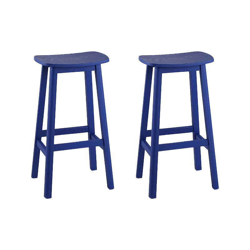 ソリッドウッドバースツールコンテンポラリースタイルのサドルシートアームレススツール