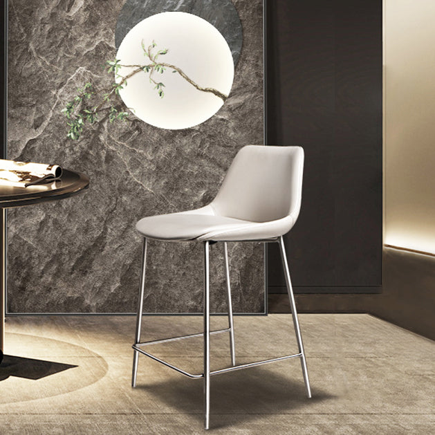 Indoor Faux Leather Bar Chair Contemporary Metal Legs Bar Stools Clearhalo 'Bar Furniture' 'Bar Stools' 'bar_stools' 'furn' 'furn_bar_stools' 'Furniture' 'Kitchen & Dining Furniture' 7362192
