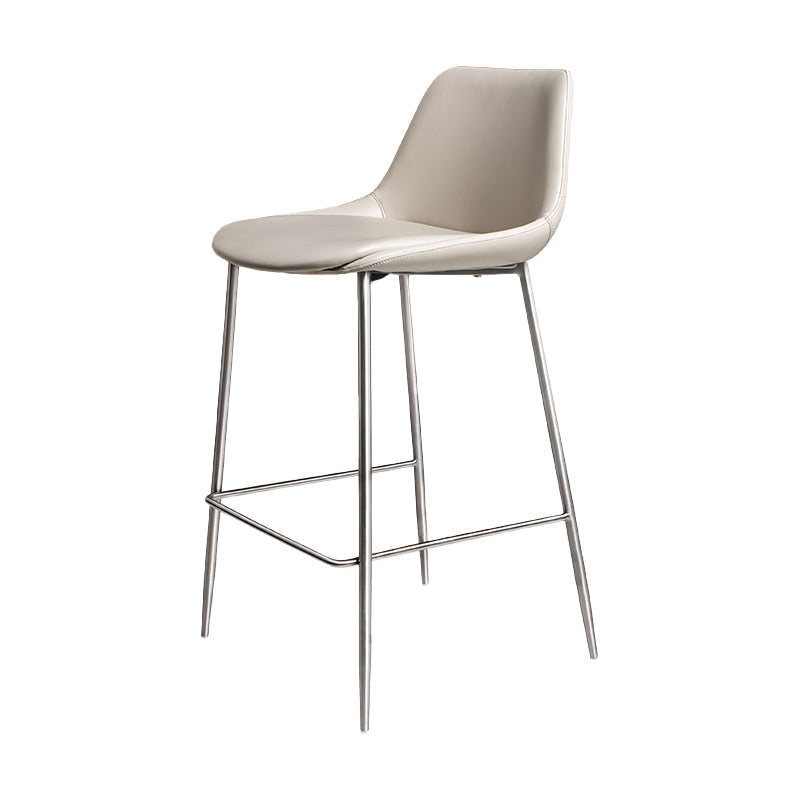 Indoor Faux Leather Bar Chair Contemporary Metal Legs Bar Stools 1 Piece Clearhalo 'Bar Furniture' 'Bar Stools' 'bar_stools' 'furn' 'furn_bar_stools' 'Furniture' 'Kitchen & Dining Furniture' 7362193