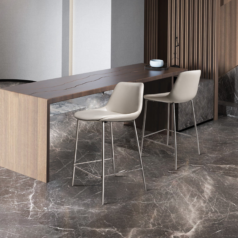 Indoor Faux Leather Bar Chair Contemporary Metal Legs Bar Stools Clearhalo 'Bar Furniture' 'Bar Stools' 'bar_stools' 'furn' 'furn_bar_stools' 'Furniture' 'Kitchen & Dining Furniture' 7362194