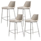 Indoor Faux Leather Bar Chair Contemporary Metal Legs Bar Stools 4 Piece Set Clearhalo 'Bar Furniture' 'Bar Stools' 'bar_stools' 'furn' 'furn_bar_stools' 'Furniture' 'Kitchen & Dining Furniture' 7362196