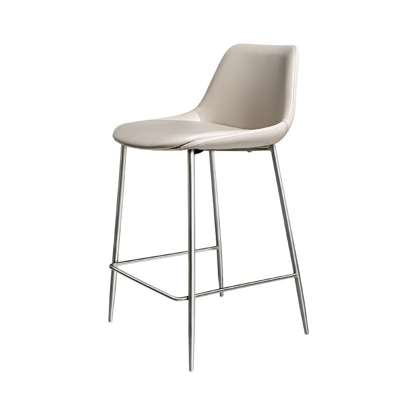 Indoor Faux Leather Bar Chair Contemporary Metal Legs Bar Stools Clearhalo 'Bar Furniture' 'Bar Stools' 'bar_stools' 'furn' 'furn_bar_stools' 'Furniture' 'Kitchen & Dining Furniture' 7362200
