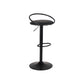 Taburete de bar con patas de metal para interiores, altura ajustable, con reposapiés