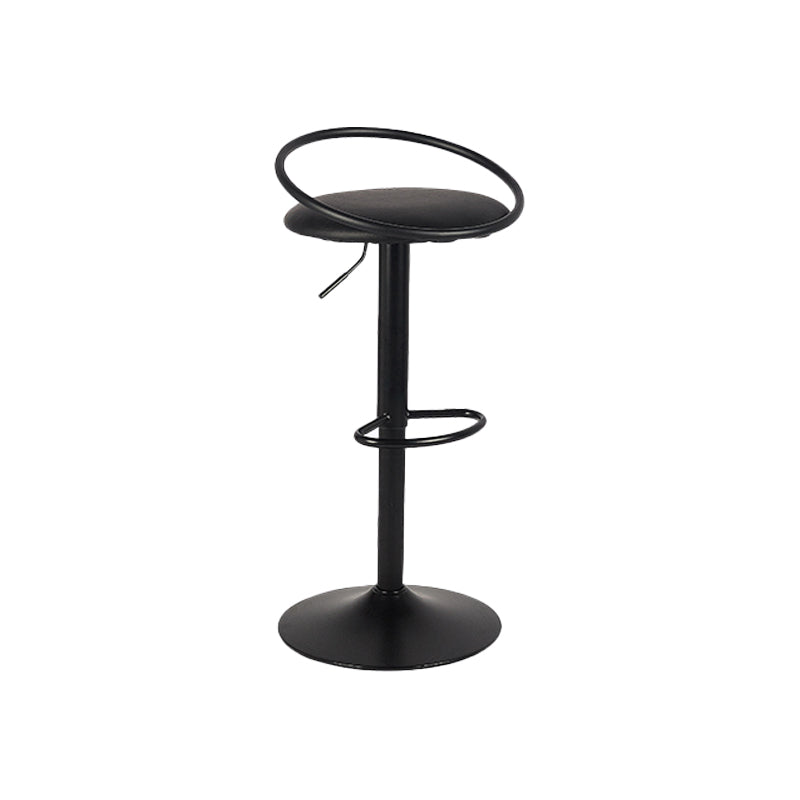 Taburete de bar con patas de metal para interiores, altura ajustable, con reposapiés
