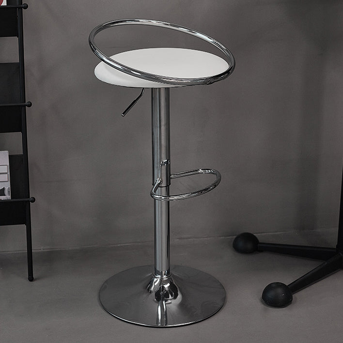 Taburete de bar con patas de metal para interiores, altura ajustable, con reposapiés
