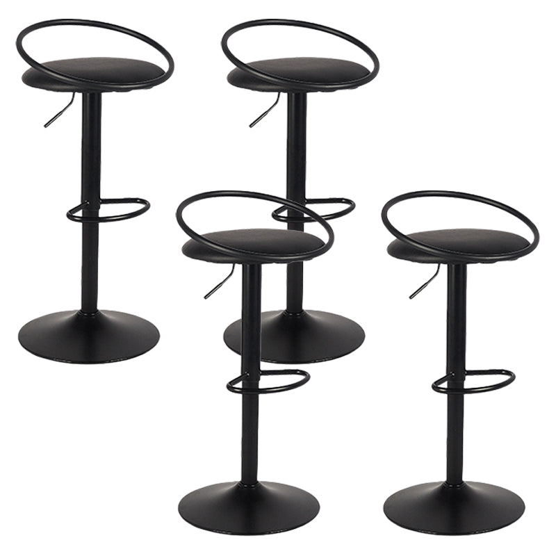 Taburete de bar con patas de metal para interiores, altura ajustable, con reposapiés
