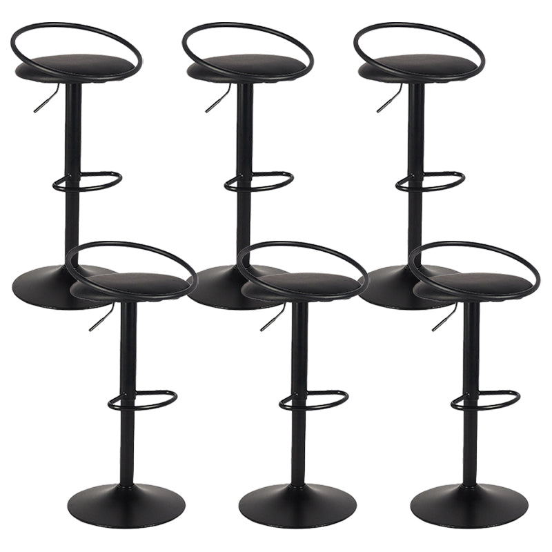 Taburete de bar con patas de metal para interiores, altura ajustable, con reposapiés