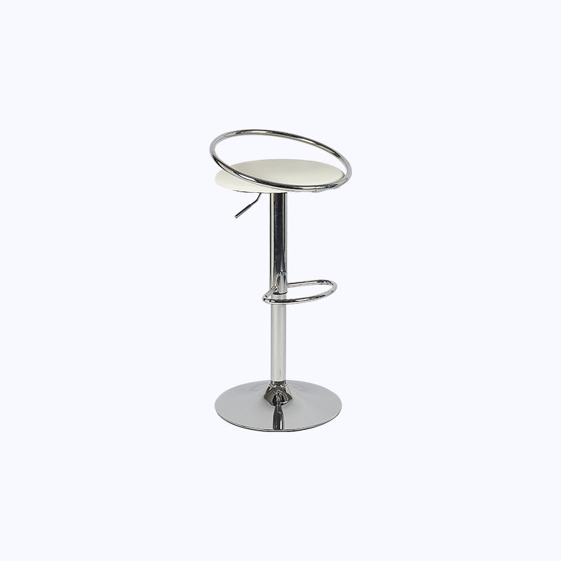 Taburete de bar con patas de metal para interiores, altura ajustable, con reposapiés