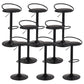 Taburete de bar con patas de metal para interiores, altura ajustable, con reposapiés