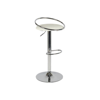Taburete de bar con patas de metal para interiores, altura ajustable, con reposapiés