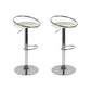 Taburete de bar con patas de metal para interiores, altura ajustable, con reposapiés