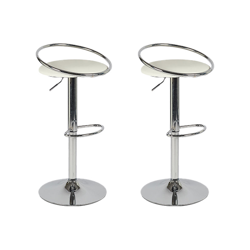 Taburete de bar con patas de metal para interiores, altura ajustable, con reposapiés