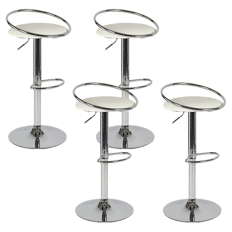 Taburete de bar con patas de metal para interiores, altura ajustable, con reposapiés