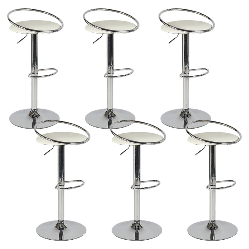 Taburete de bar con patas de metal para interiores, altura ajustable, con reposapiés