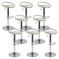 Taburete de bar con patas de metal para interiores, altura ajustable, con reposapiés