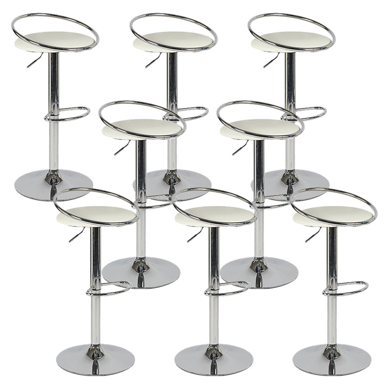 Taburete de bar con patas de metal para interiores, altura ajustable, con reposapiés