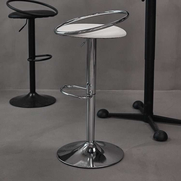 Taburete de bar con patas de metal para interiores, altura ajustable, con reposapiés