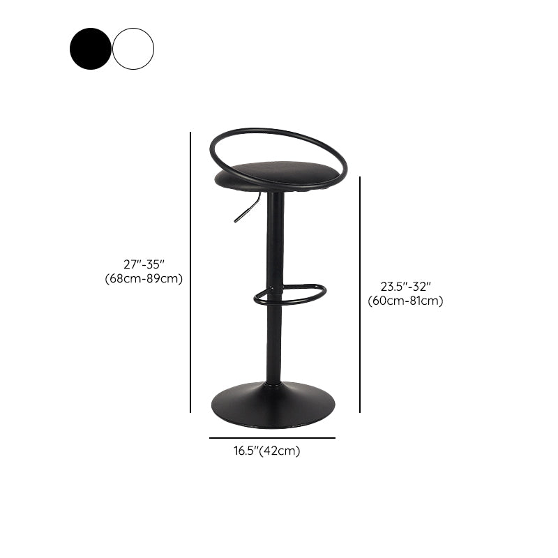 Taburete de bar con patas de metal para interiores, altura ajustable, con reposapiés
