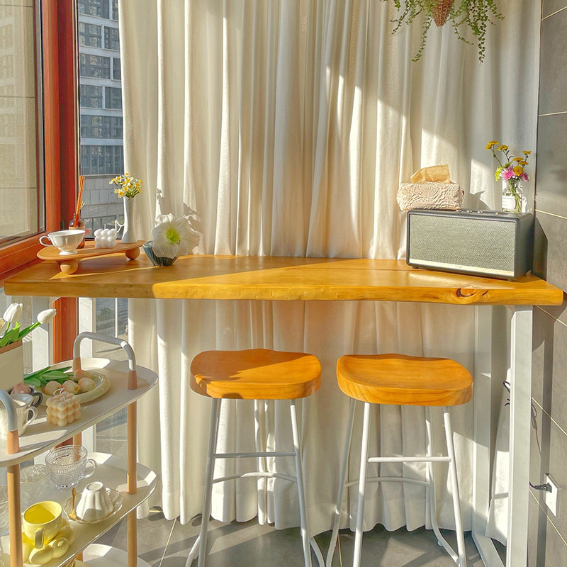 Contemporary Indoor Bar Dining Table Rectangle Wood Top Bar Table Clearhalo 'Bar Furniture' 'Bar Tables' 'bar_tables' 'furn' 'furn_bar_tables' 'Furniture' 'Kitchen & Dining Furniture' 7362236