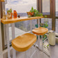 Contemporary Indoor Bar Dining Table Rectangle Wood Top Bar Table Clearhalo 'Bar Furniture' 'Bar Tables' 'bar_tables' 'furn' 'furn_bar_tables' 'Furniture' 'Kitchen & Dining Furniture' 7362239