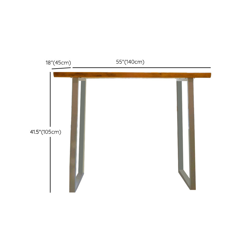 Contemporary Indoor Bar Dining Table Rectangle Wood Top Bar Table Clearhalo 'Bar Furniture' 'Bar Tables' 'bar_tables' 'furn' 'furn_bar_tables' 'Furniture' 'Kitchen & Dining Furniture' 7362248