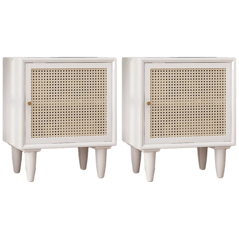 Contemporary Accent Table Nightstand Wood Night Table for Home