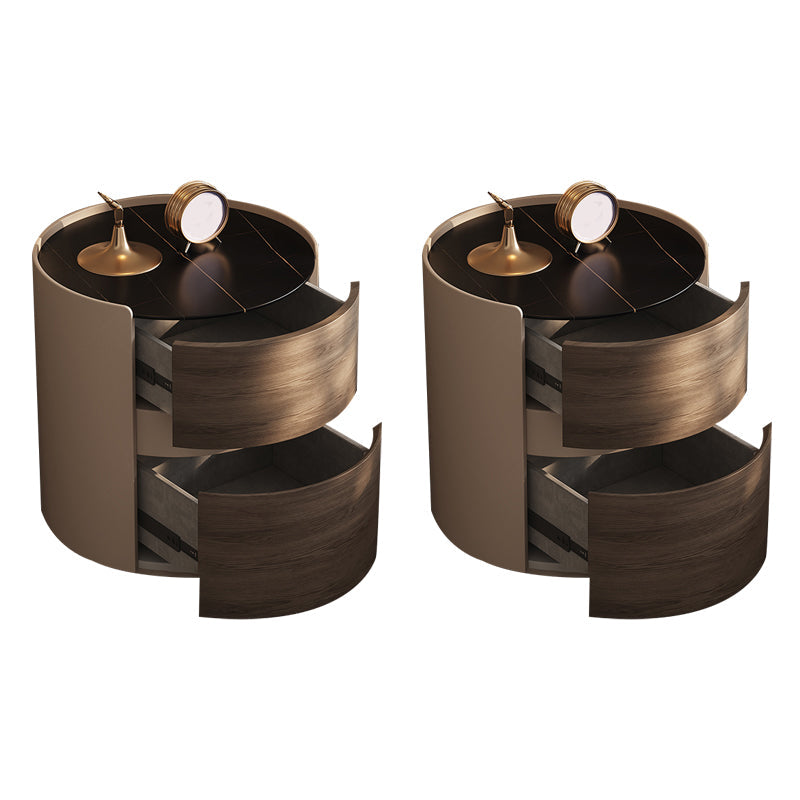 2 laden eigentijds bedkast antieke afwerking nachtkastje