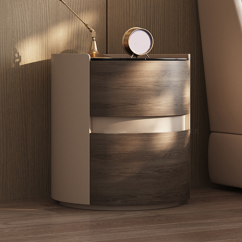 2 laden eigentijds bedkast antieke afwerking nachtkastje