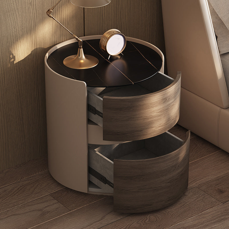 2 laden eigentijds bedkast antieke afwerking nachtkastje