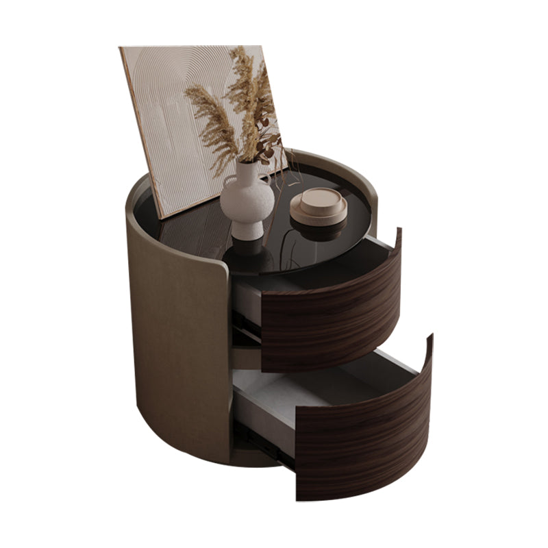 2 laden eigentijds bedkast antieke afwerking nachtkastje