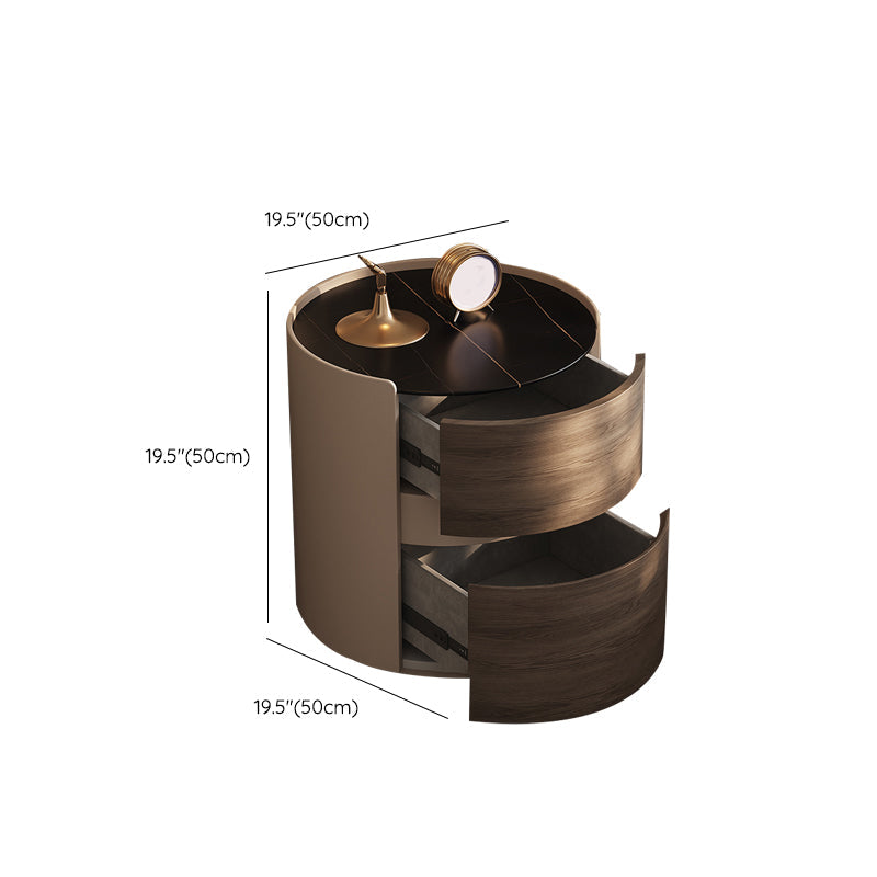 2 laden eigentijds bedkast antieke afwerking nachtkastje