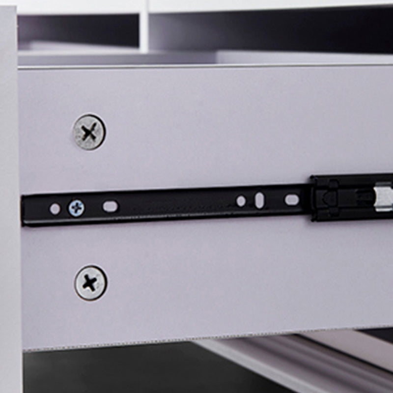 Cofre de almacenamiento de madera de ingeniería contemporánea cofre de casa en blanco con cajones