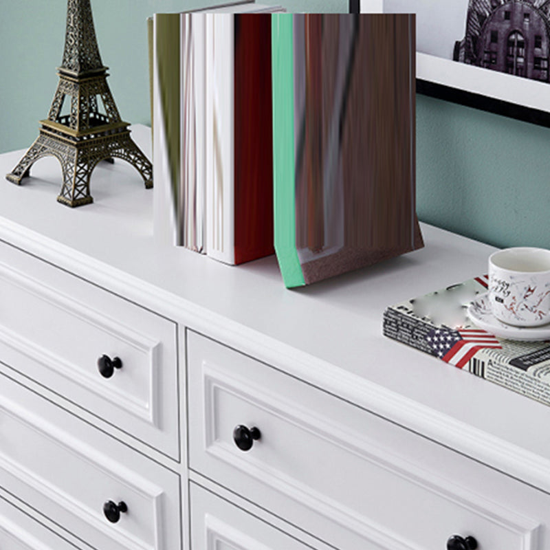 Cofre de almacenamiento de madera de ingeniería contemporánea cofre de casa en blanco con cajones