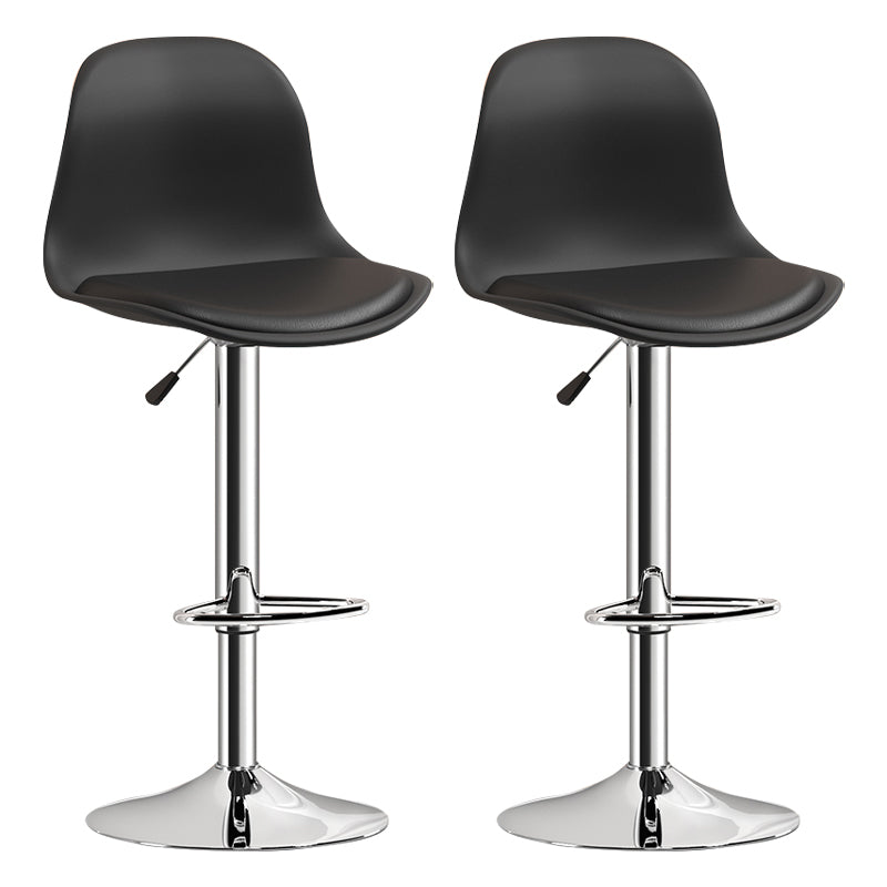 Indoor Swivel Bar Stools Folding with Metal Legs Counter Stool Black 2 Piece Set Clearhalo 'Bar Furniture' 'Bar Stools' 'bar_stools' 'furn' 'furn_bar_stools' 'Furniture' 'Kitchen & Dining Furniture' 7362563