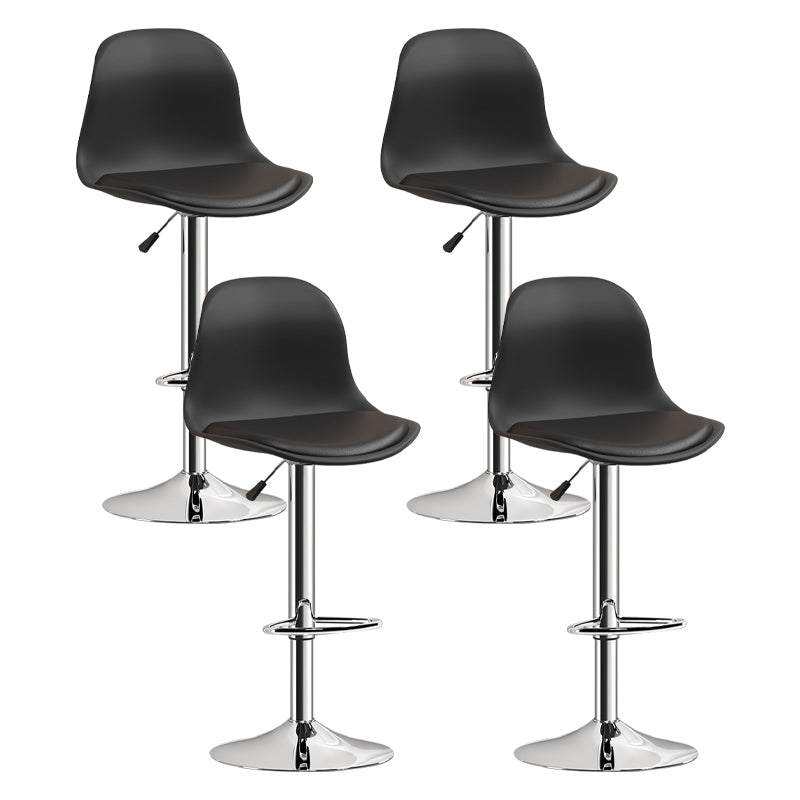Indoor Swivel Bar Stools Folding with Metal Legs Counter Stool Black 4 Piece Set Clearhalo 'Bar Furniture' 'Bar Stools' 'bar_stools' 'furn' 'furn_bar_stools' 'Furniture' 'Kitchen & Dining Furniture' 7362565