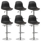 Indoor Swivel Bar Stools Folding with Metal Legs Counter Stool Black 6 Piece Set Clearhalo 'Bar Furniture' 'Bar Stools' 'bar_stools' 'furn' 'furn_bar_stools' 'Furniture' 'Kitchen & Dining Furniture' 7362567