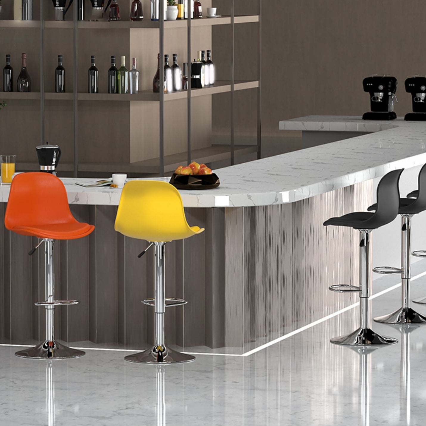 Indoor Swivel Bar Stools Folding with Metal Legs Counter Stool Clearhalo 'Bar Furniture' 'Bar Stools' 'bar_stools' 'furn' 'furn_bar_stools' 'Furniture' 'Kitchen & Dining Furniture' 7362568