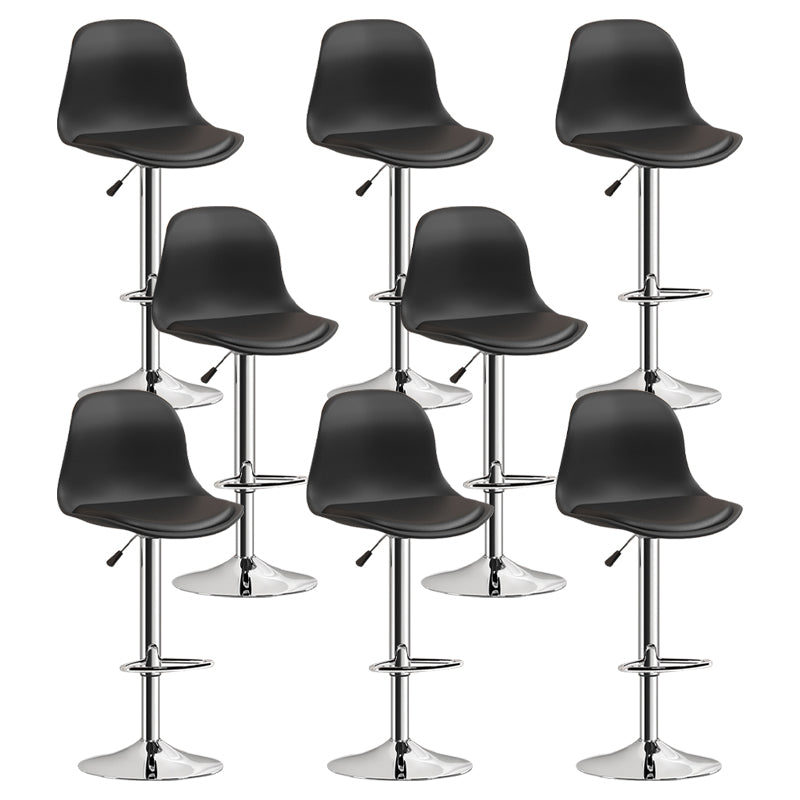 Indoor Swivel Bar Stools Folding with Metal Legs Counter Stool Black 8 Piece Set Clearhalo 'Bar Furniture' 'Bar Stools' 'bar_stools' 'furn' 'furn_bar_stools' 'Furniture' 'Kitchen & Dining Furniture' 7362569