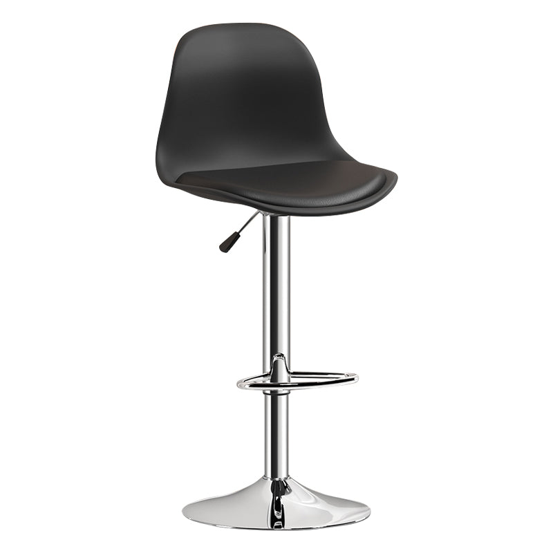 Indoor Swivel Bar Stools Folding with Metal Legs Counter Stool Black 1 Piece Clearhalo 'Bar Furniture' 'Bar Stools' 'bar_stools' 'furn' 'furn_bar_stools' 'Furniture' 'Kitchen & Dining Furniture' 7362570