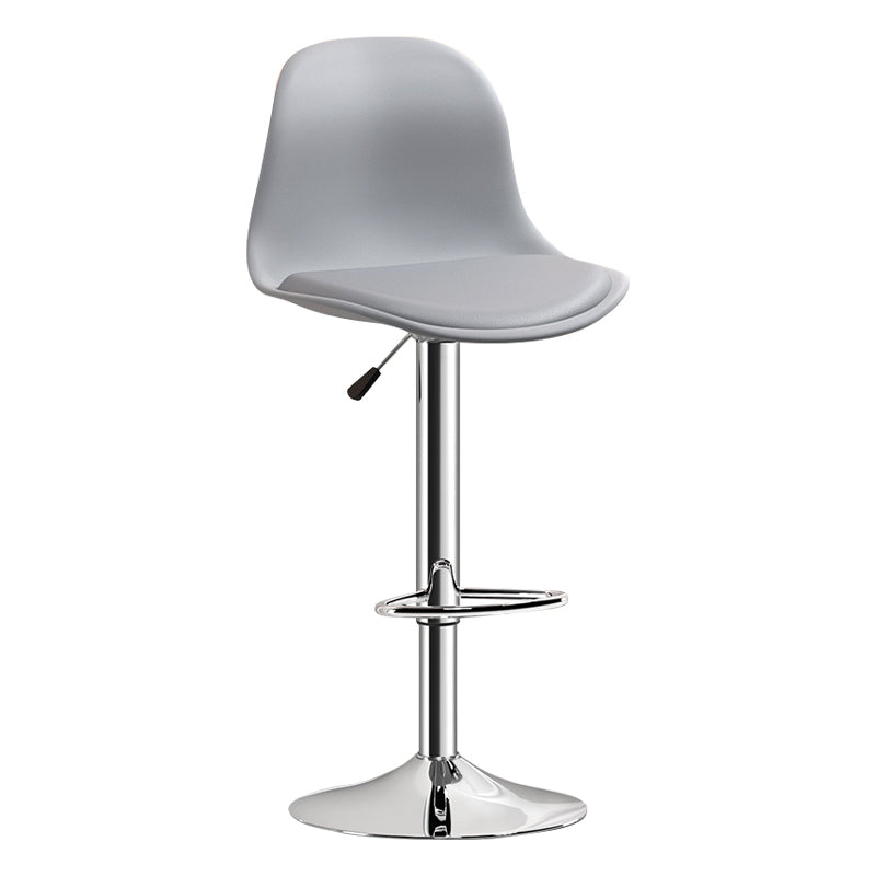 Indoor Swivel Bar Stools Folding with Metal Legs Counter Stool Grey 1 Piece Clearhalo 'Bar Furniture' 'Bar Stools' 'bar_stools' 'furn' 'furn_bar_stools' 'Furniture' 'Kitchen & Dining Furniture' 7362571