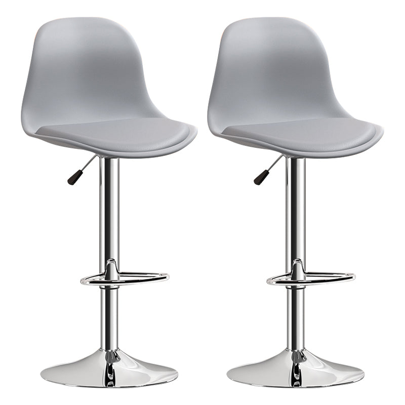 Indoor Swivel Bar Stools Folding with Metal Legs Counter Stool Grey 2 Piece Set Clearhalo 'Bar Furniture' 'Bar Stools' 'bar_stools' 'furn' 'furn_bar_stools' 'Furniture' 'Kitchen & Dining Furniture' 7362572